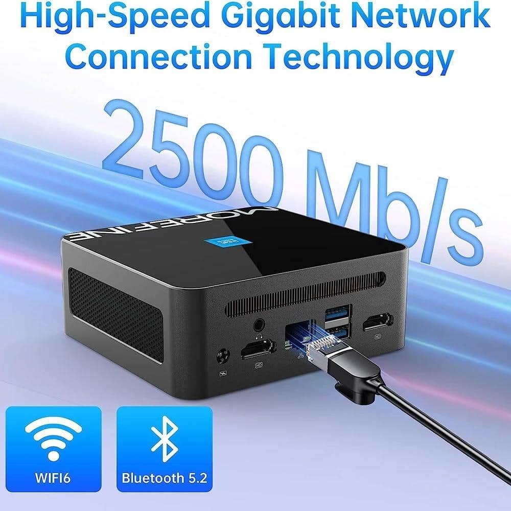 Mini Pullpit MOREFINE M9 Mini PC 12. generacji Alderlake N100 3.7 Ghz DDR 4 M.2 2280 ...